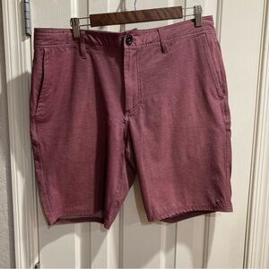 O'Neill Men's Light Maroon Flat Front Hybrid Shorts Quick Dry Size 36
